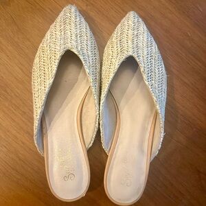 Seychelles Cream Mules with Soft Suede Finish